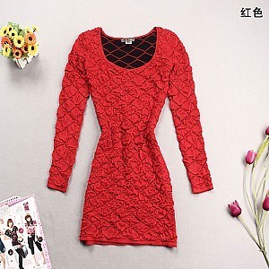 46533 高端127 皺紋細格針織連衣裙_深圳銘薇服飾_連衣裙_女裝_衣聯網-中國服裝批發市場新的領航者